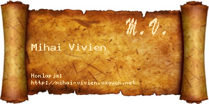 Mihai Vivien névjegykártya